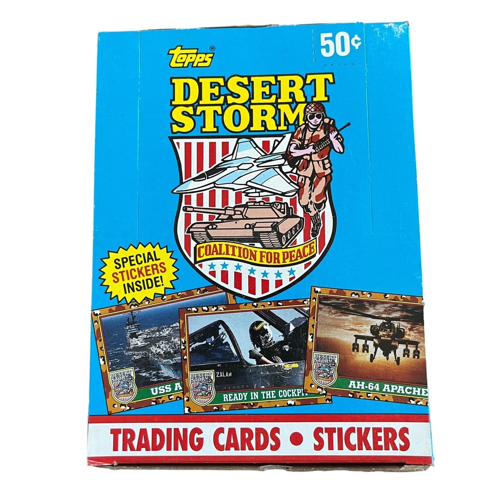 1991 Topps Desert Storm Coalition for Peace Trading Cards 36 Pack Box Vintage